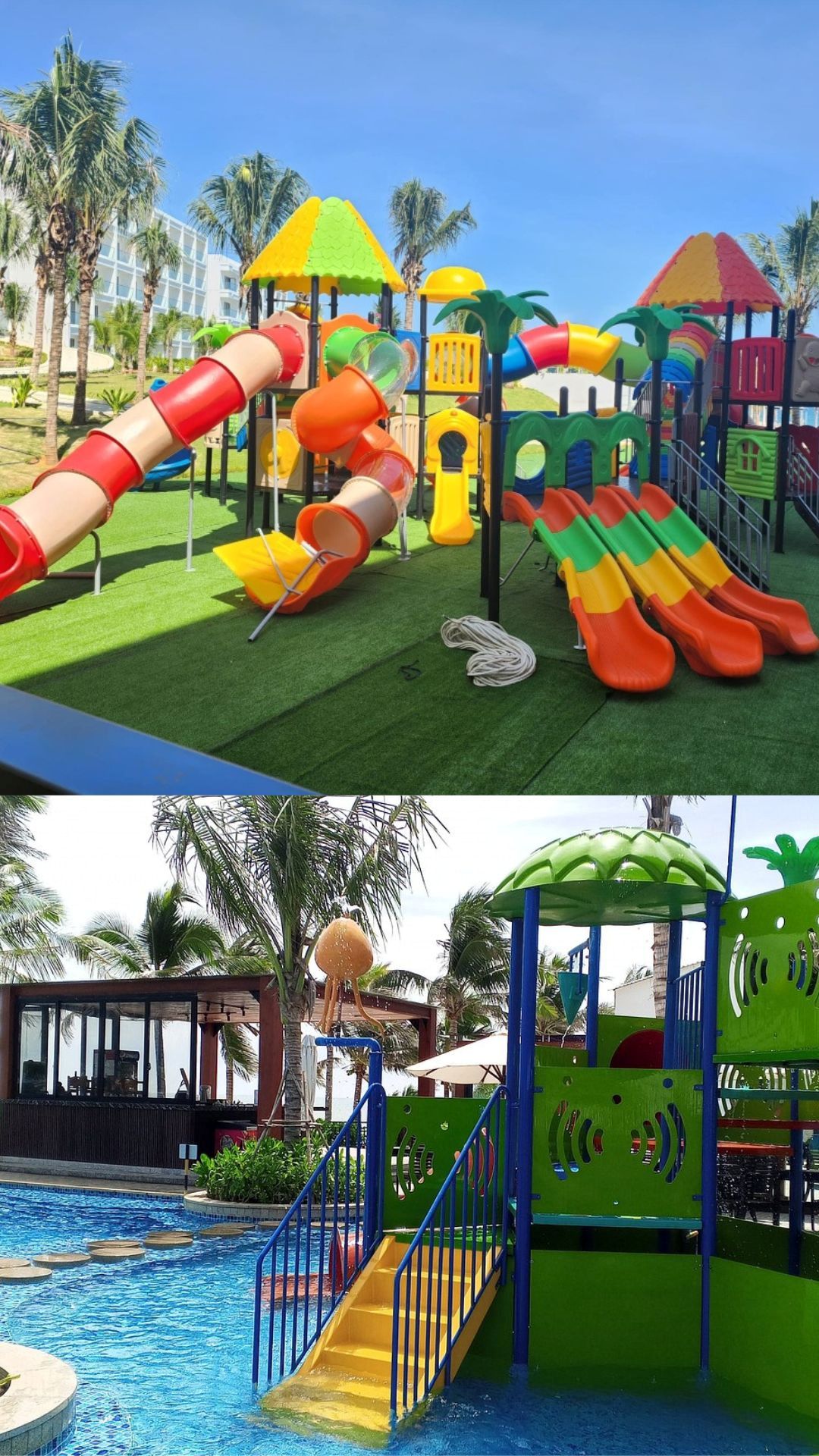 Asteria Mũi Né Resort có khu vui chơi khô – nước cho bé, phù hợp cho gia đình có trẻ nhỏ