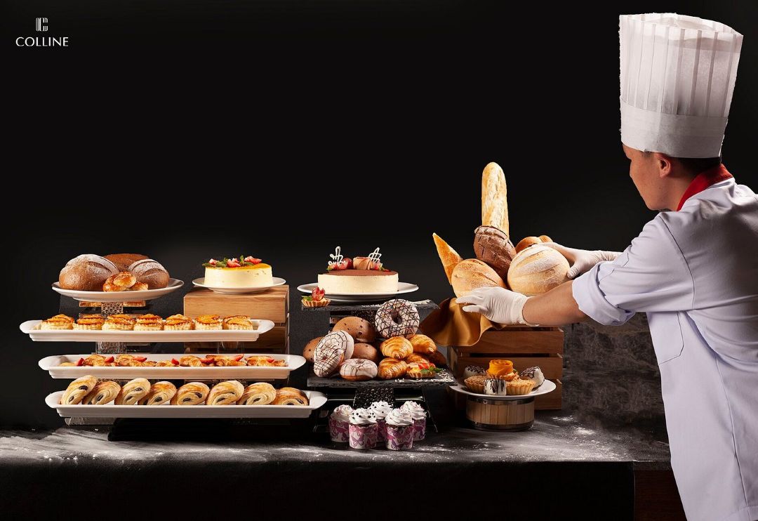 Buffet sáng tại Colline Đà Lạt Hotel khá đa dạng, dễ chọn món